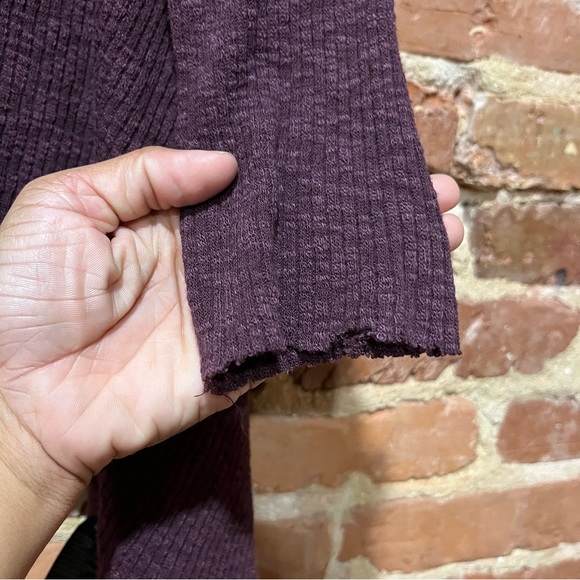 Free People Beach World Traveler Ribbed Turtleneck Split Back Sweater - Picture 7 of 8